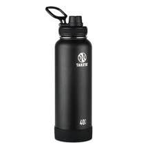 Takeya Actives Insulated Steel Bottle Onyx 1200ml Spout Lid